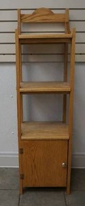 Solid oak shelf w door
