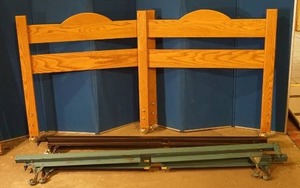 Twin bed frames, head boards