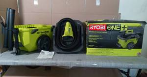 18-Volt ONE 6 Gal. Cordless WetDry Vacuum (Tool Only) with Hose, Crevice Tool, Floor Nozzle and Extension Wand by RYOBI- slightly used -SEE PICTURES