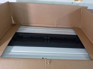 35 in. W 4 Shelf Plastic Multi-Purpose Cabinet in Gray by HDX- open box not used slightly damaged -SEE PICTURES