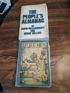 lot 95 image: Vintge Books - Little Men by Louisa May Alcott & The Peoples Almanac by Wallace and Wallechinsky