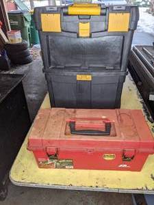 lot 231 image: Two Plastic Toolboxes