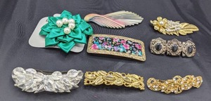 lot 88 image: Eight Retro Hair Clips