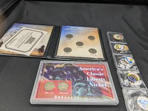 lot 90 image: Antique Liberty Head Nickels & Colorful State Coins