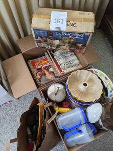 lot 161 image: Food Processor, Cookbooks, Utensils, etc.