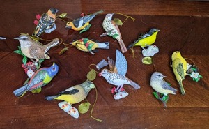 lot 182 image: Song Bird Christmas Ornaments