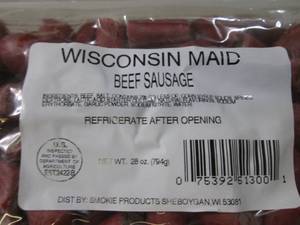 lot 94 image: (B-3) Wisconsin Maid Beef Sausage B...