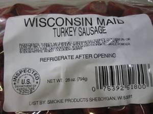 lot 99 image: (B-3) Wisconsin Maid Turkey Sausage...