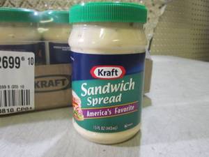 lot 123 image: (C-2) Case of 12 Jars Kraft Sandwic...