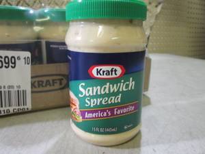 lot 124 image: (C-2) Case of 12 Jars Kraft Sandwic...