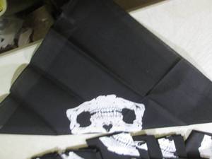 lot 162 image: (CSB) Lot of 12 Half Skull Face Ban...