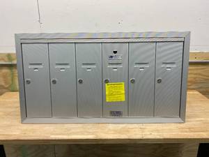 lot 76 image: FLORENCE 1250 Vertical Series 6-Compartment Aluminum Recess-Mount Mailbox