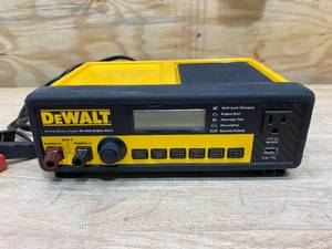 lot 129 image: DEWALT 30 Amp Multi Bank Portable Car Battery Charger with 80 Amp Engine Start