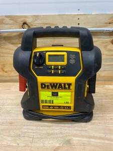 lot 130 image: DEWALT 1400 Peak Amp Portable Car Jump Starter with Digital Compressor