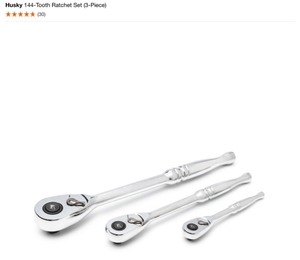 HUSKY 144-TOOTH RATCHET SET (3 PIECE) SEE PICS
