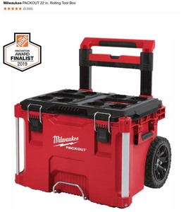 MILWAUKEE PACKOUT 22 IN. ROLLING TOOL BOX. SEE PICTURES