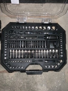 HUSKY CLEAR CASE MECHANICS TOOL SETS (135-PIECE) AND HUSKY MECHANICS TOOL SET (94-PIECE), SEE PICTURE