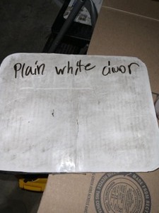 WOODED WHITE DOOR.
