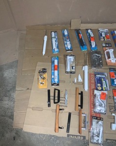 ASSORTED PATIO SCREEN DOOR ACCESSORIES VARIOUS CONDITION.