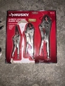 ASSORTED HUSKY TOOLS WITH TOOL BOX. SEE PICTURES