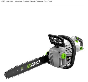 EGO14 IN. 56V LITHIUM-ION CORDLESS ELECTRIC CHAINSAW (TOOL ONLY), SEE PICTURES
