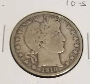 1910-S BARBER HALF DOLLAR