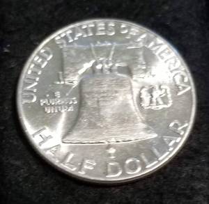 1950 FRANKLIN SILVER HALF DOLLAR BU-UNC