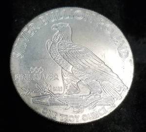 1 TROY OZ. .999 FINE SILVER INCUSE INDIAN DESIGN