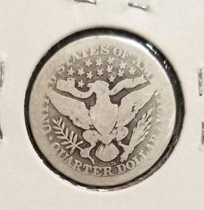 1916-D BARBER SILVER QUARTER