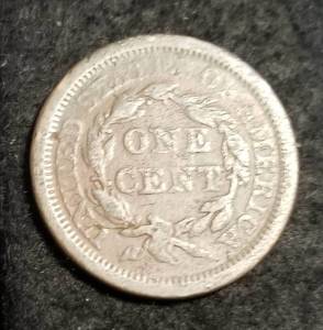 1843 US BRAIDED HAIR LARGE CENT