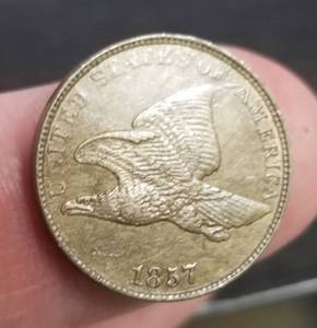 1857 US FLYING EAGLE CENT UNC