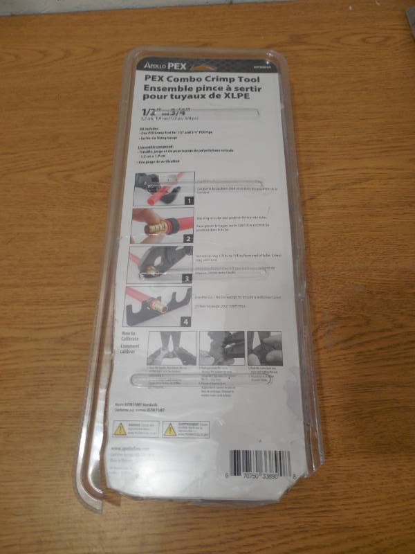 12 in. and 34 in. PEX Crimp Tool