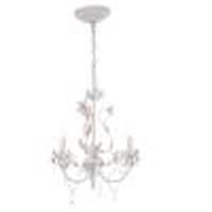 Kristin 3-Light Antique White Hanging Mini Chandelier by Hampton Bay