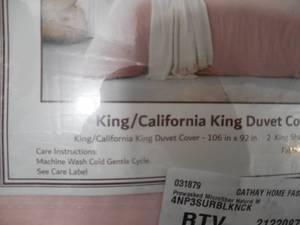 Prewashed Microfiber Natural Wrinkle 3-Pc. Duvet Cover Set - KingCal. King