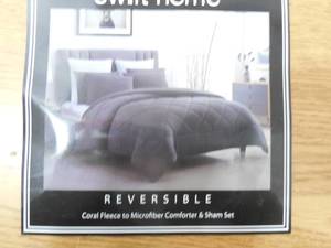 Swift Home Stylish Coral Fleece Reversible 3-Pc. Comforter Set - FullQueen