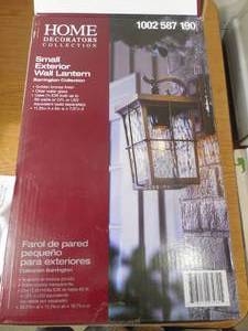 Barrington 1-Light Golden Bronze Outdoor 11.25 in. Wall Lantern Sconce with Clear Water Glass