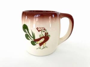 lot 16 image: Vintage rooster plate and mug set by brock.