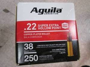 lot 9 image: Aguila Ammunition .22 Super Extra H...