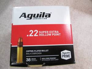 lot 11 image: Aguila Ammunition .22 Super Extra H...