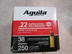 lot 12 image: Aguila Ammunition .22 Super Extra H...