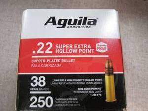 lot 15 image: Aguila Ammunition .22 Super Extra H...