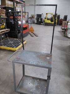 lot 75 image: Metal Rolling Shop Cart. Shelf unde...