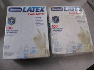 lot 86 image: Lot of 2 boxes of Latex exam gloves...