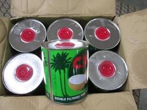 lot 137 image: Case of 12 cans C.P.C. Double Filte...