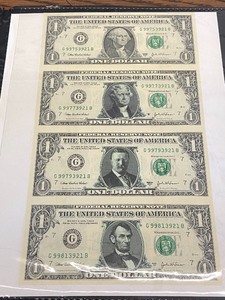Mount Rushmore 4 Dollar Set