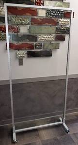 lot 5 image: Clear Glass 36 wide x 77 tall wwheels