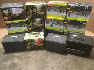 Pallet with assorted Ryobi Chain Saws various conditions customer returns see pictures
