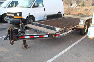 2001 Towmaster Trailers T-12T Tilt Deck Steel Grate Bed Trailer 15x8