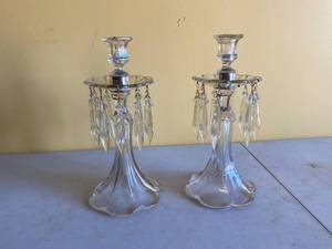 lot 166 image: Glass Candle Lusters