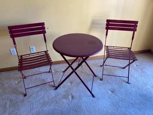lot 170 image: Metal Patio Bistro Set
